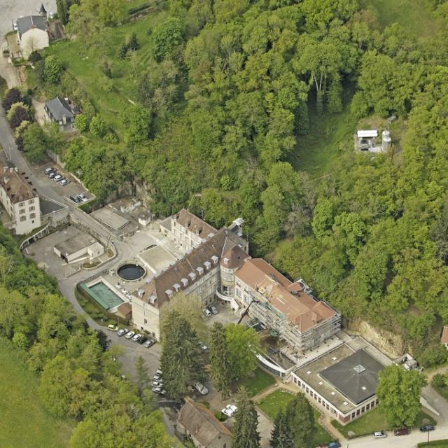 Vue aérienne Thermes Evauxlesbains