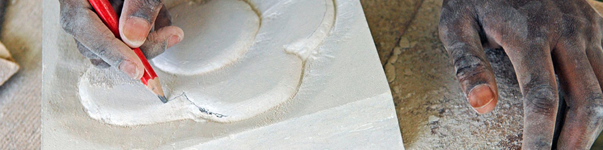 Oeuvre En Cours D'un Élève De Masgot ©j.damase, La Creuse