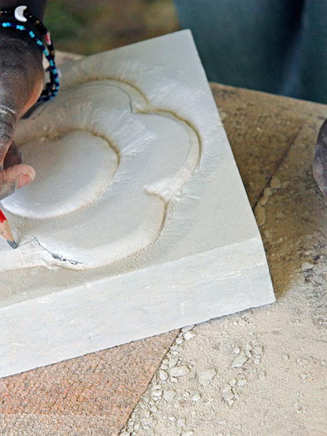 Oeuvre En Cours D'un Élève De Masgot ©j.damase, La Creuse