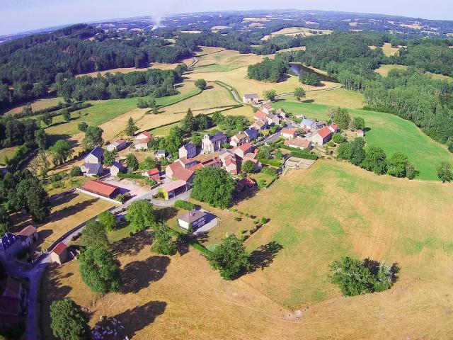Lioux les Monges, vue du ciel