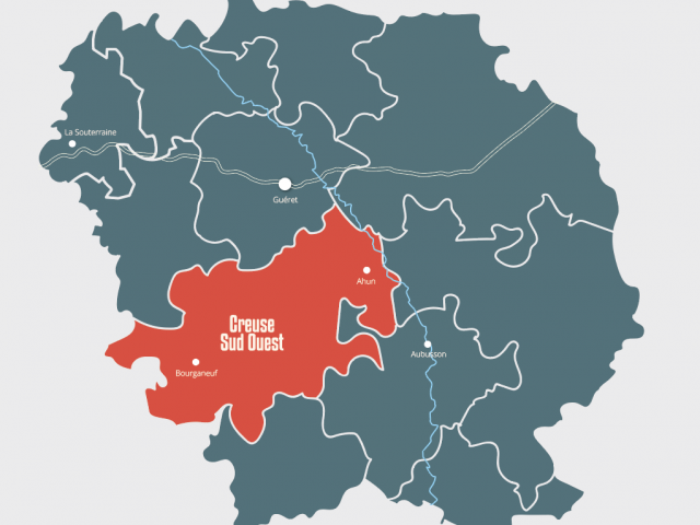 Carte Creuse Sud Ouest