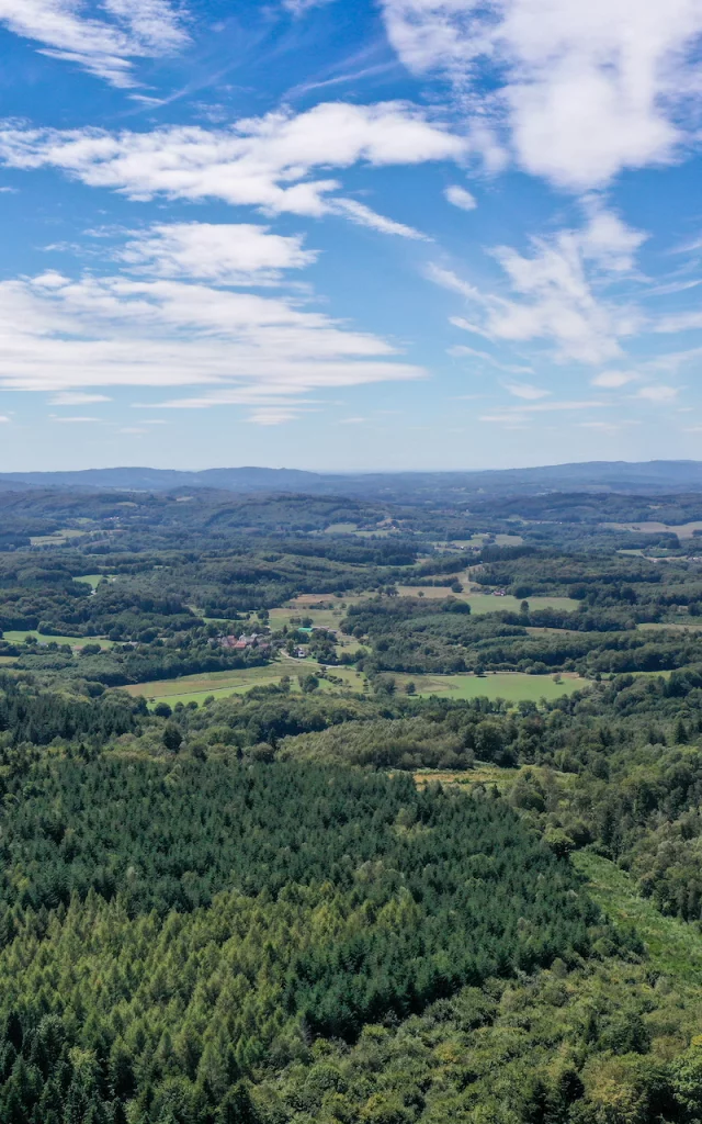 Guéret, vue aérienne Maupuy - Forêt de Chabrières