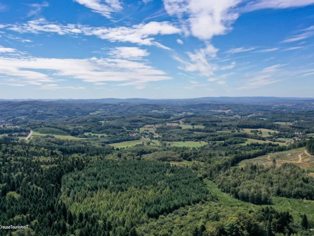 Guéret, vue aérienne Maupuy - Forêt de Chabrières