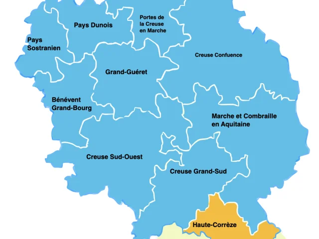 carte des com com Creuse
