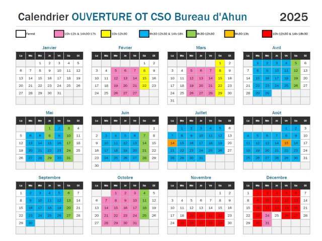 Timetable A1 Accueil 2025