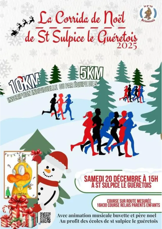 Corrida de Noël de Saint-Sulpice-Le-Guérétois - Affiche 2025