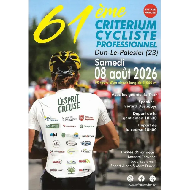 Critérium de Dun-Le-Palestel - Affiche 2026